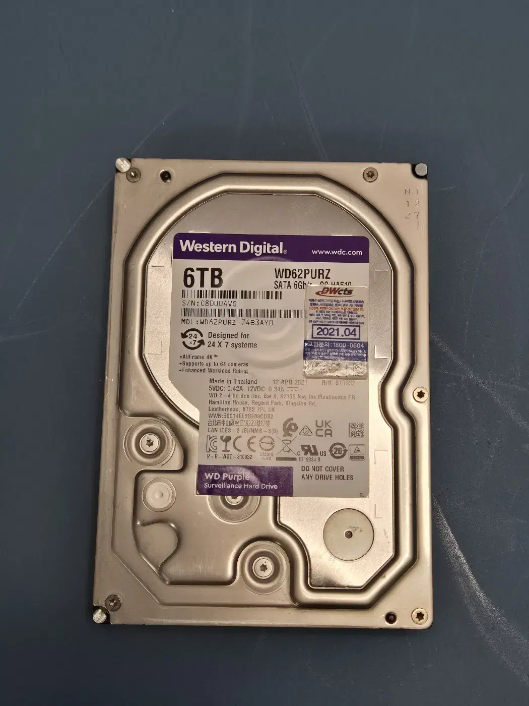 WD 6TB 6테라 HDD SATA WD62PURZ